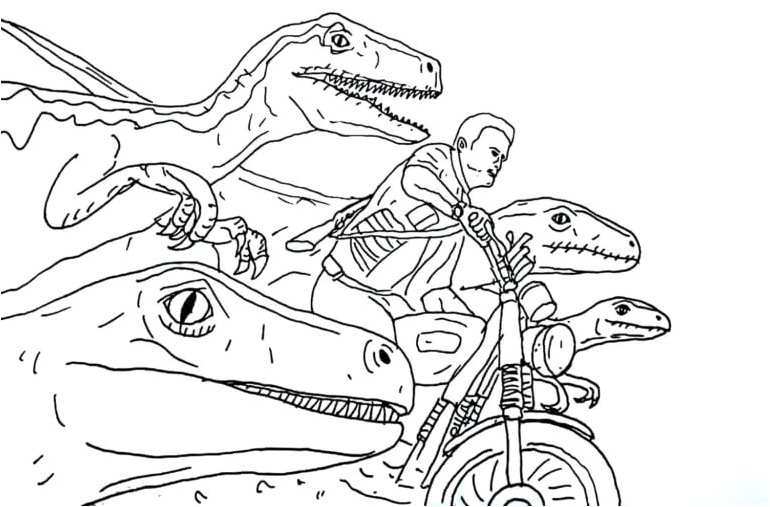 Speeding on a Motorbike Coloring Page