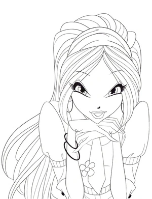 Flora from the Lovely Winx Club Coloring Page