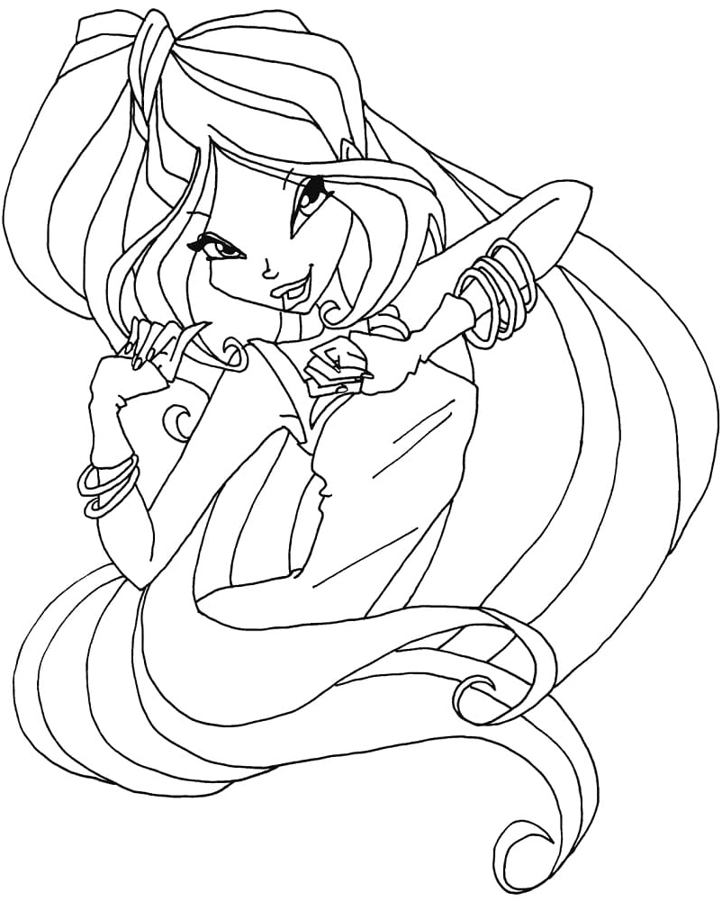 Flora of the Winx Club Coloring Page