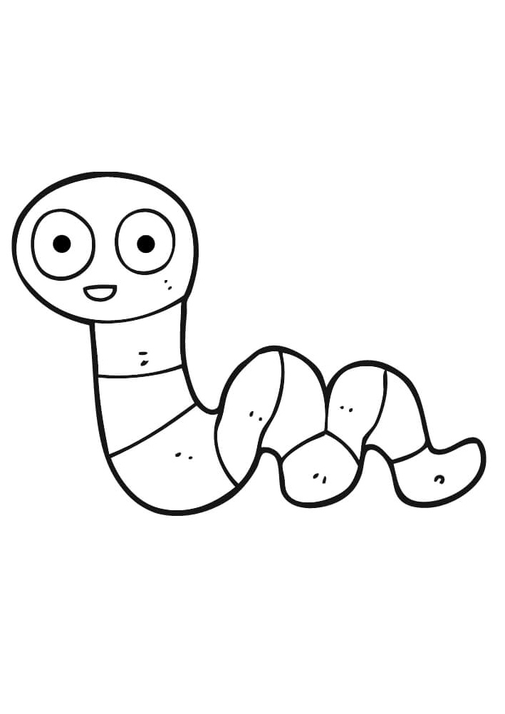Free worm pictures Coloring Page
