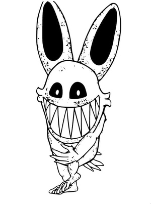 The coloring page featuring the Monster Rabbit from Zoonomaly should not be referred to as Zoonomaly's Monster Rabbit.